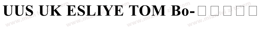 UUS UK ESLIYE TOM Bo字体转换